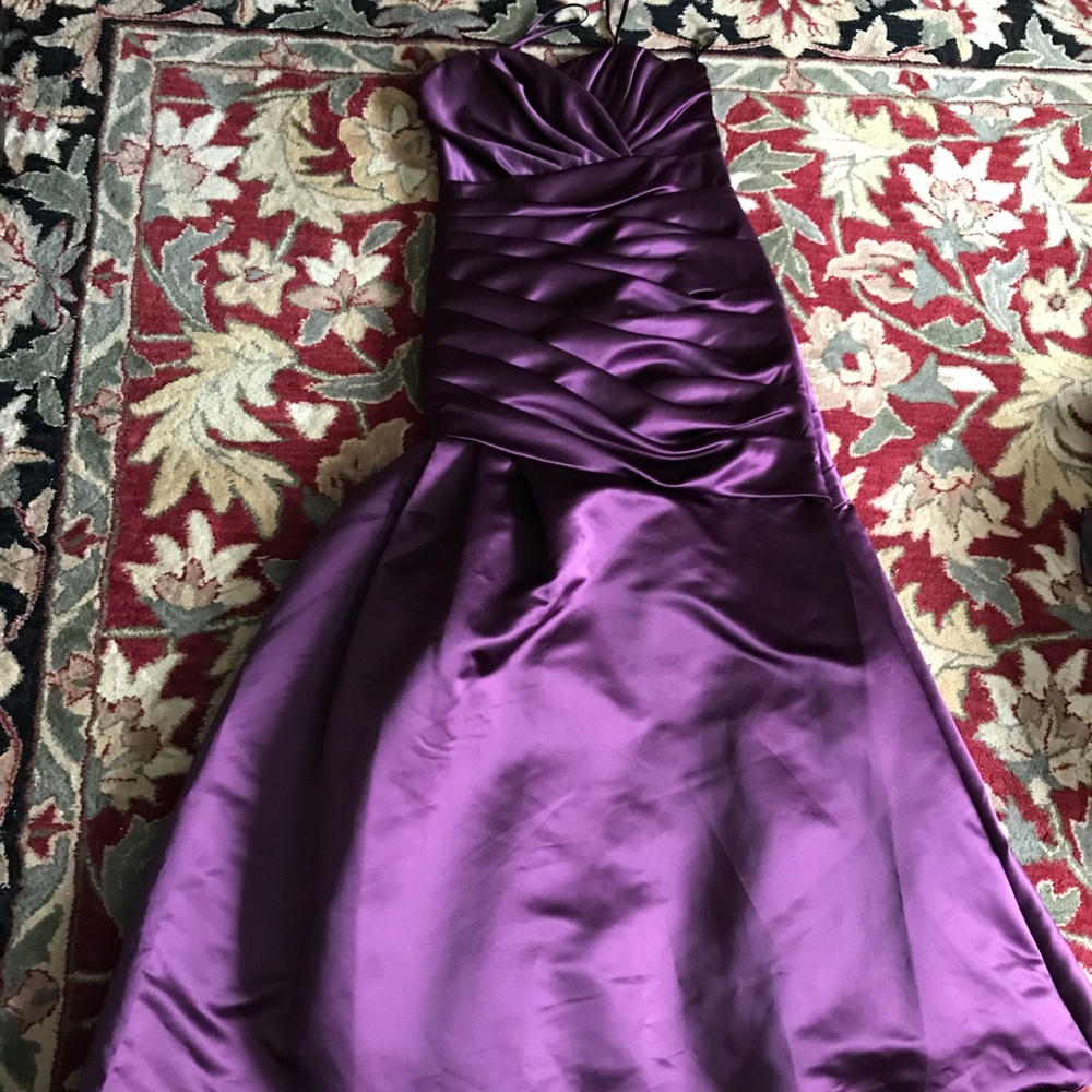 Prom wedding bridesmaids eggplants dress
